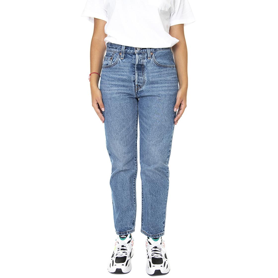 501 Crop Z0625 Medium Indigo Worn In - Pantaloni Denim Jeans Donna Blu 36200-0236 . LEVIS 
