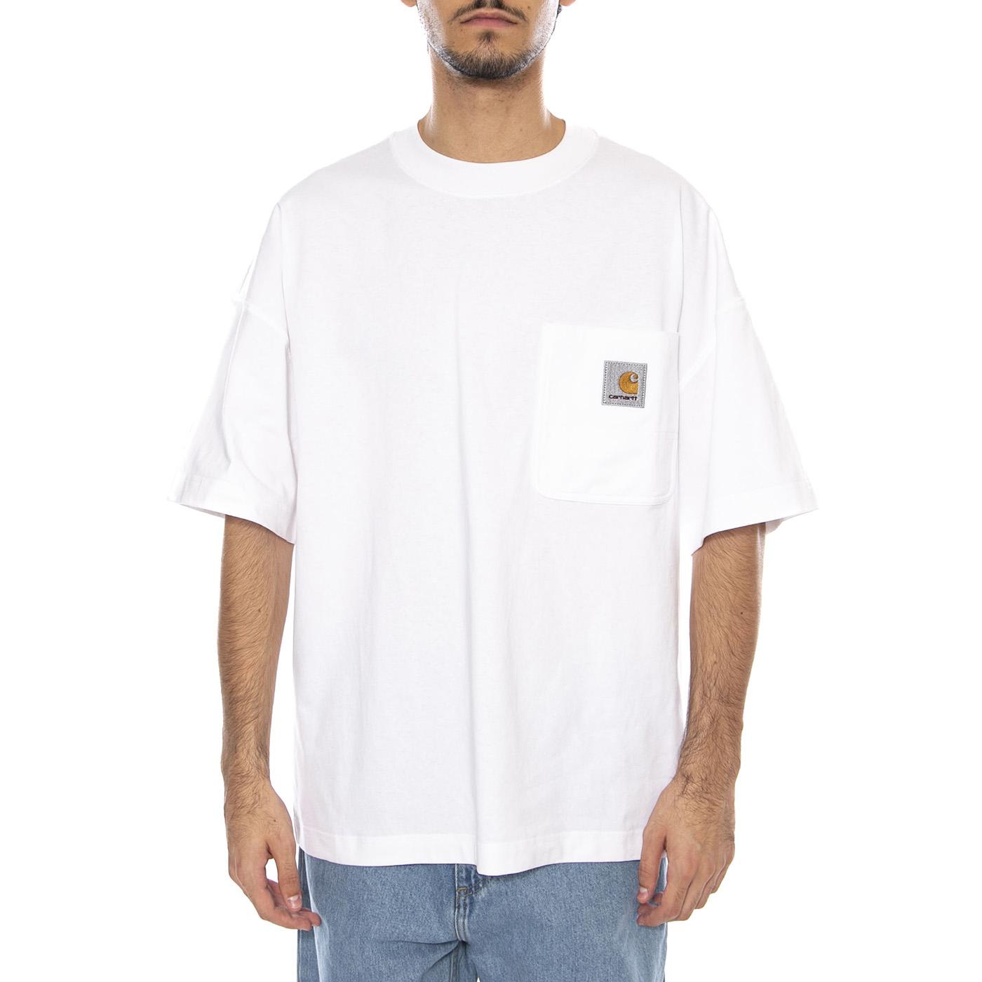 S/S Work Pocket T-Shirt White - Maglietta Girocollo Uomo Bianca I035523.02XX  CARHARTT WIP 