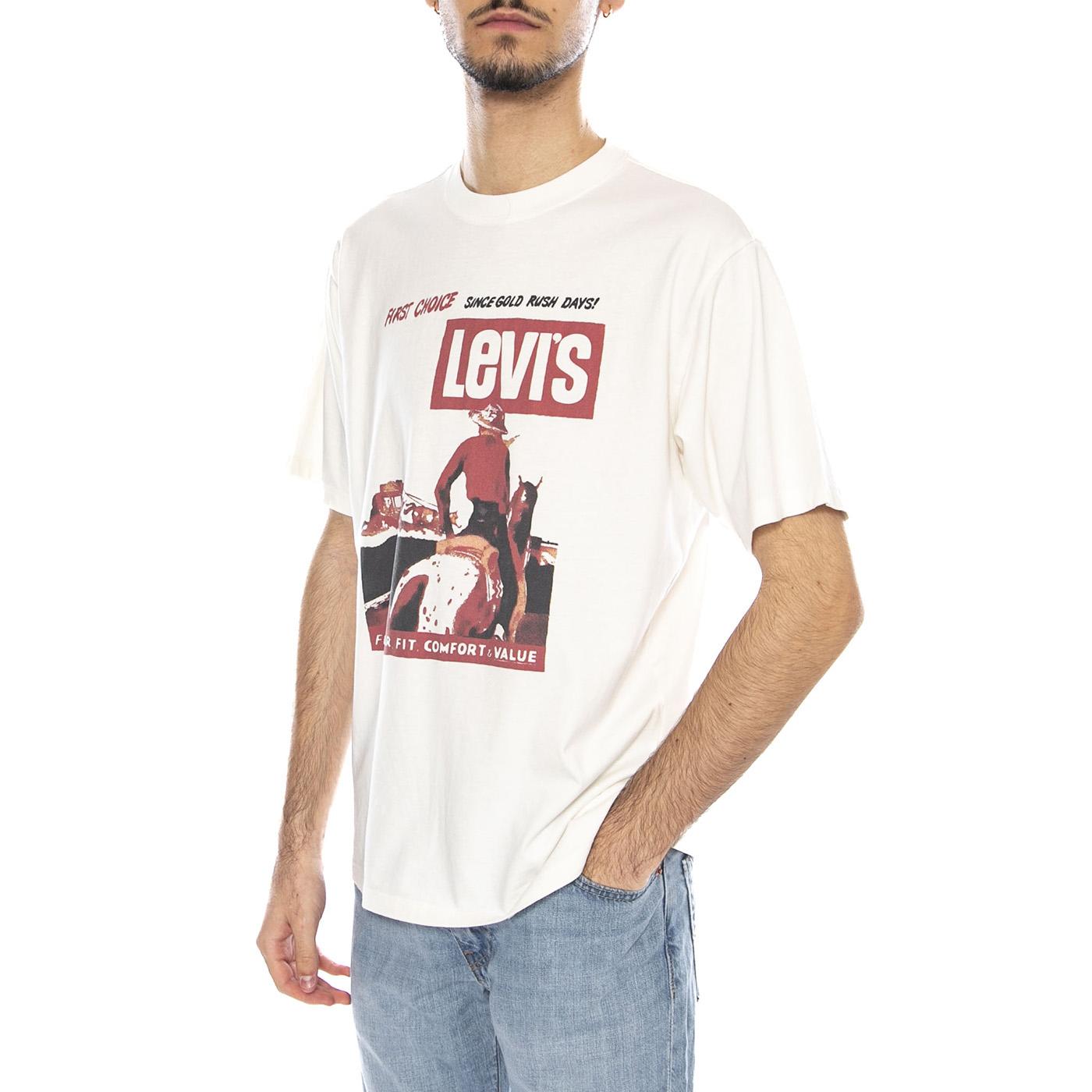 Levi's® T-Shirt a Manica Corta Vintage Panna - Maglietta Girocollo Uomo Bianca 87373-0228 . LEVIS 