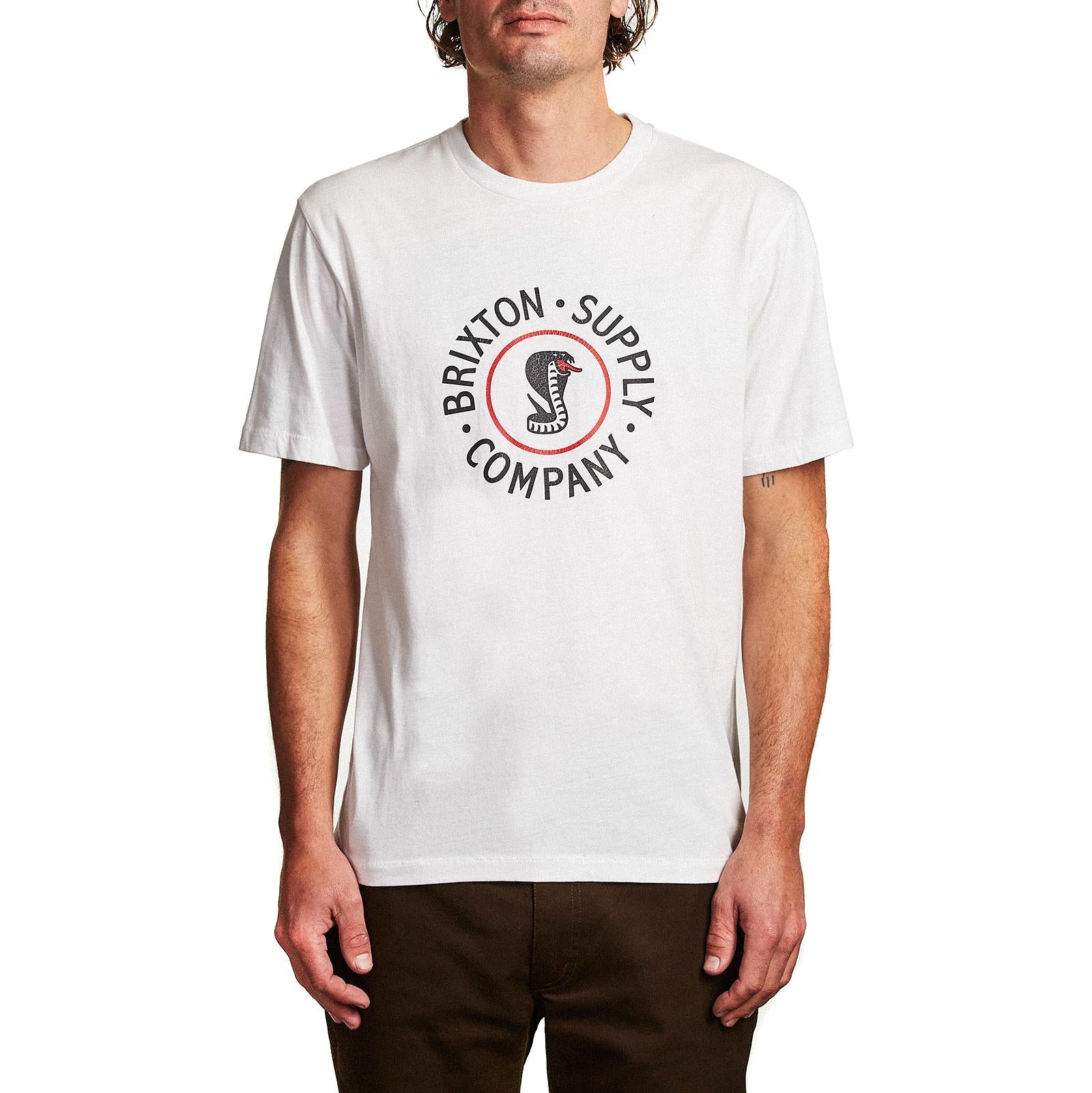 BATTALION S/S PRT WHITE 06722-WHITE  BRIXTON 