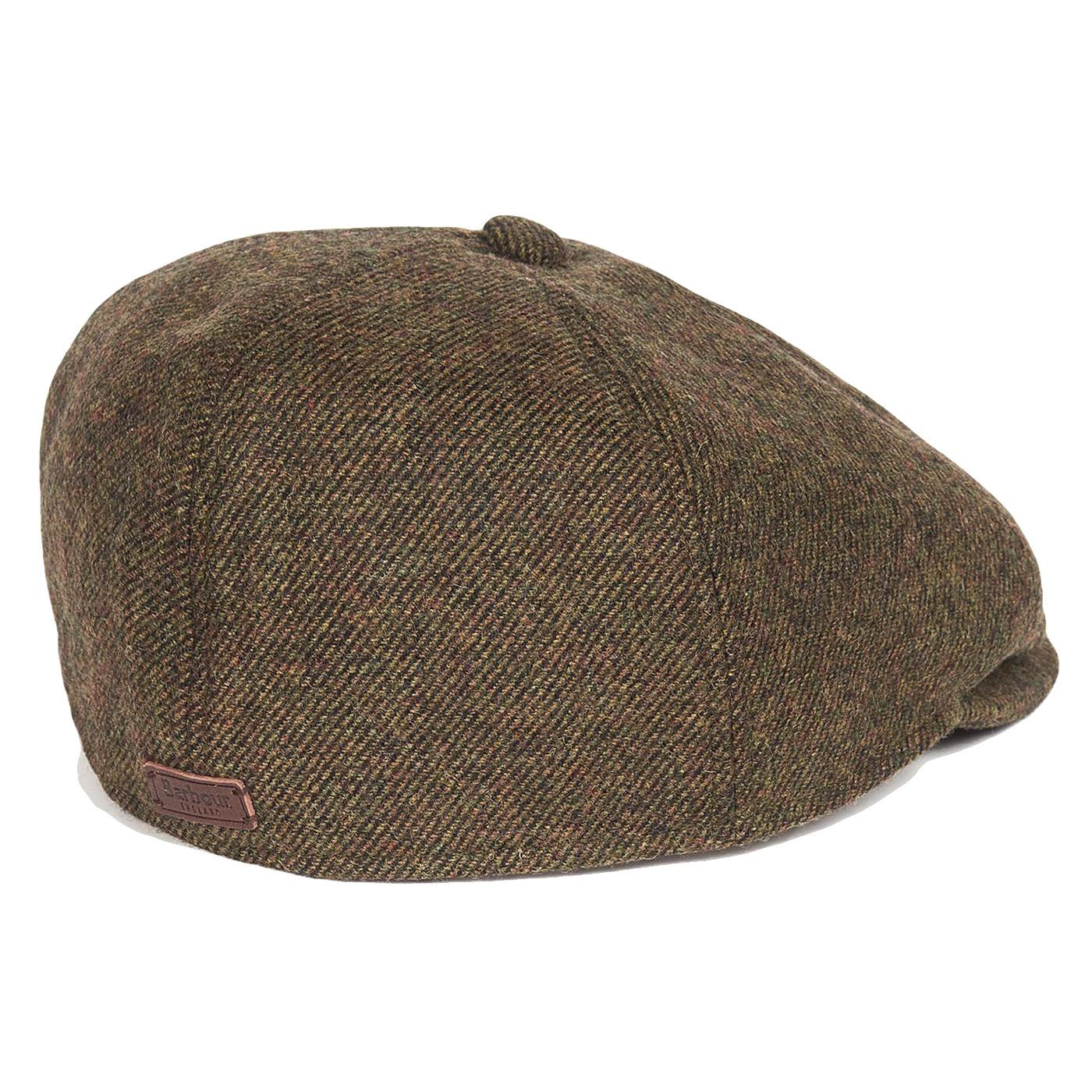 Claymore Bakerboy Olive Twill - Cappello a Coppola Verde MHA0708-OL51-FW23  BARBOUR 
