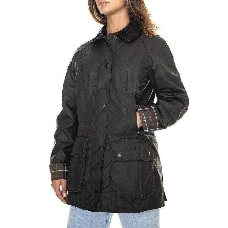 Classic Bedale Wax Jacket Olive - Giacca Invernale Donna Marrone FW22-LWX0668-OL71 . BARBOUR 