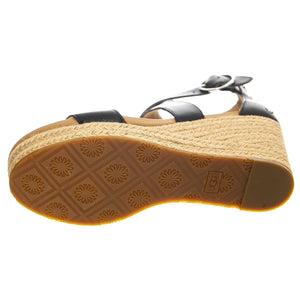 Hylda Black Leather - Sandali Donna Neri UGSHYLDBLLE1120015W  UGG 