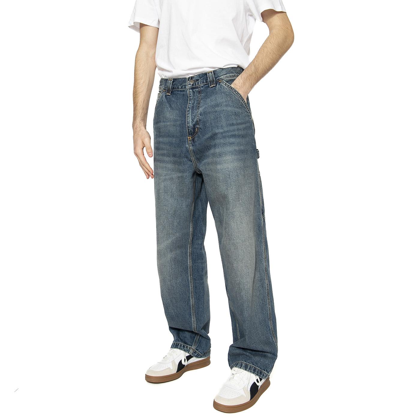 OG Single Knee Pant Faded Blue - Pantaloni Denim Jeans Uomo Blu I034871.014L  CARHARTT WIP 