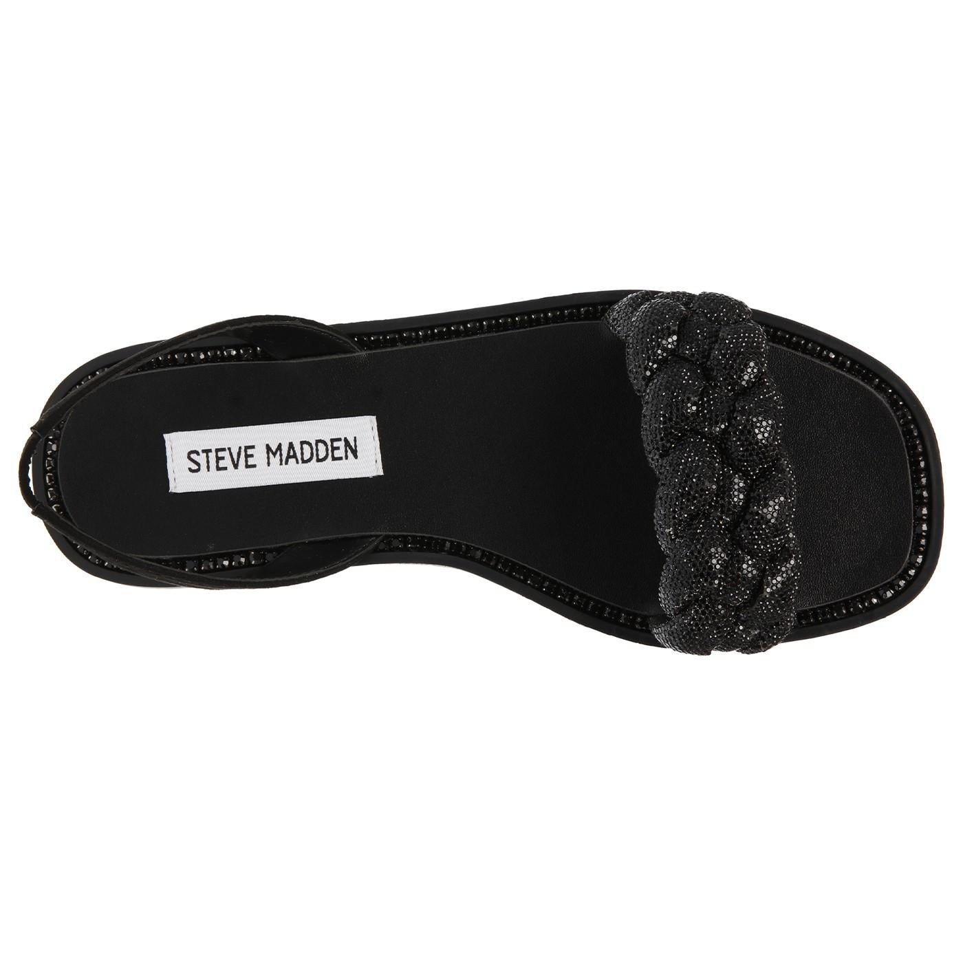 Noles Black Crystal Metallic Fabric w/Matchin - Sandali Donna Neri SMSNOLES-BLK  STEVE MADDEN 