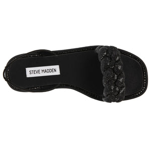 Noles Black Crystal Metallic Fabric w/Matchin - Sandali Donna Neri SMSNOLES-BLK  STEVE MADDEN 