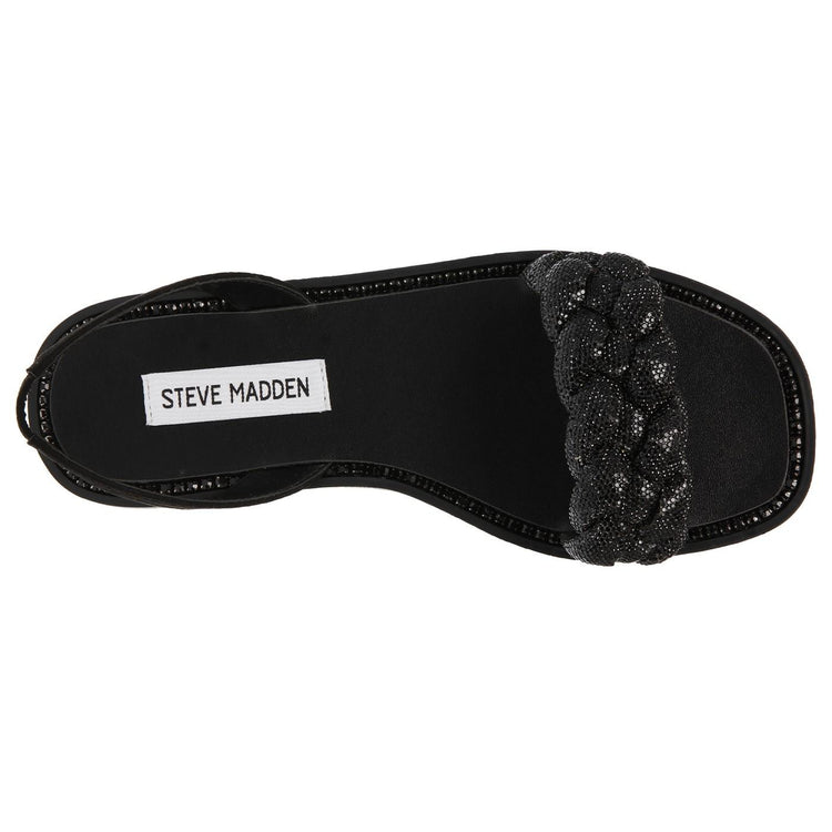 Noles Black Crystal Metallic Fabric w/Matchin - Sandali Donna Neri SMSNOLES-BLK  STEVE MADDEN 