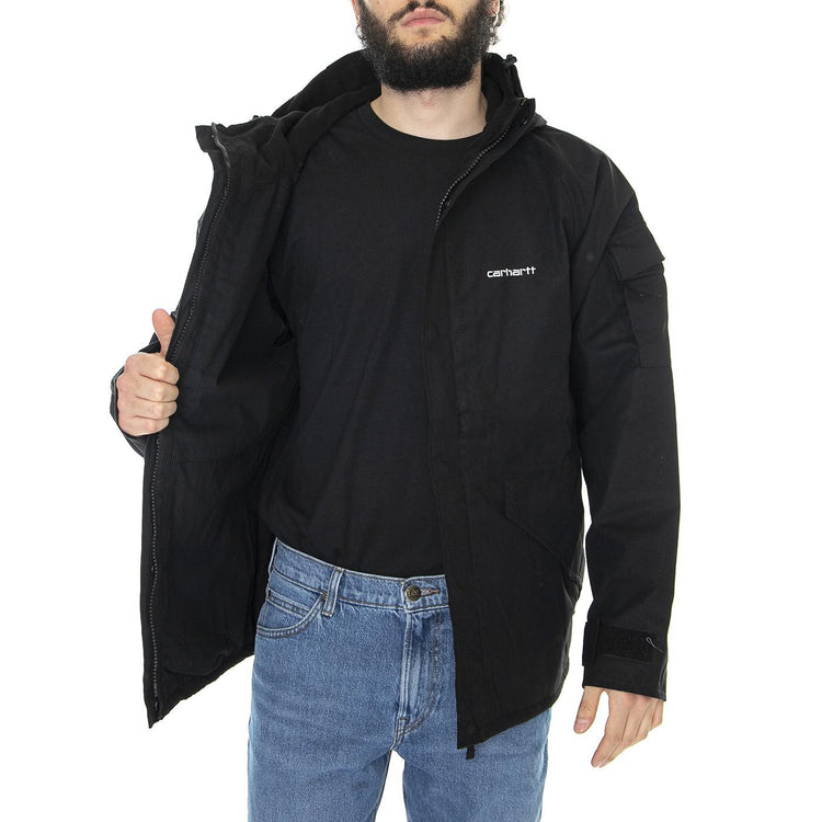 Prospector Jacket Black / White - Giacca Invernale Uomo Nera I030830-0D2XX  CARHARTT WIP 