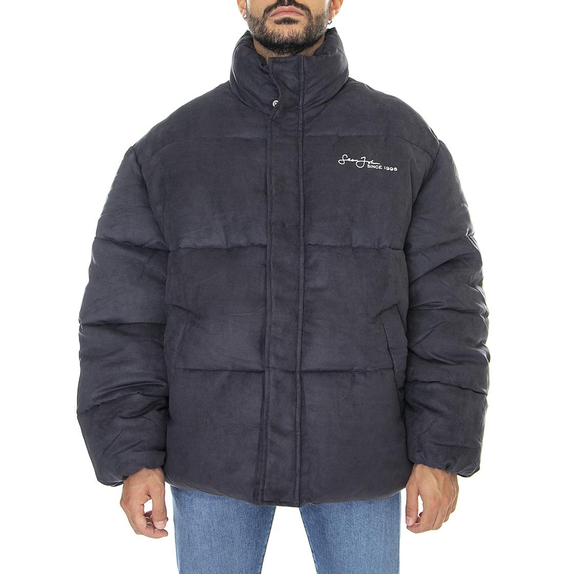 Script Logo Peached Puffer Jacket 01 Black - Giacca Invernale Uomo Nera 6076805/222  SEAN JOHN 