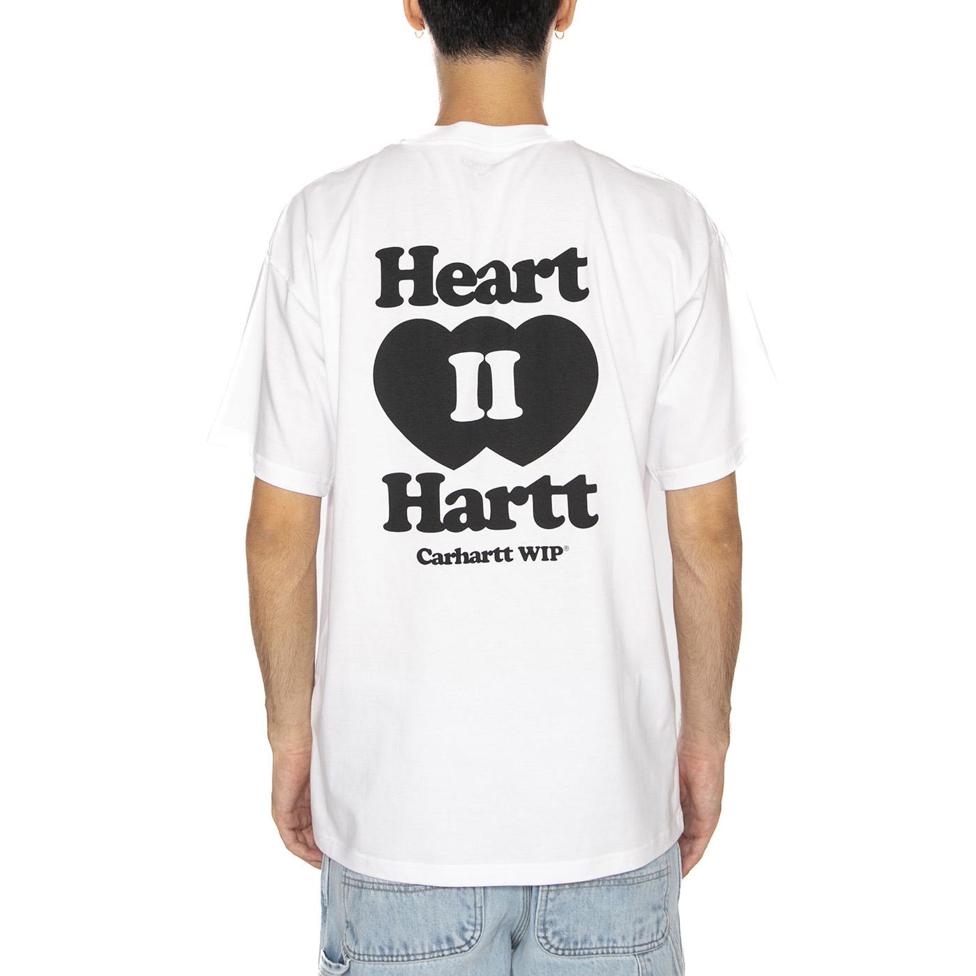 S/S Heart II Hartt T-Shirt White - Maglietta Girocollo Uomo Bianca I035203.02XX . CARHARTT WIP 
