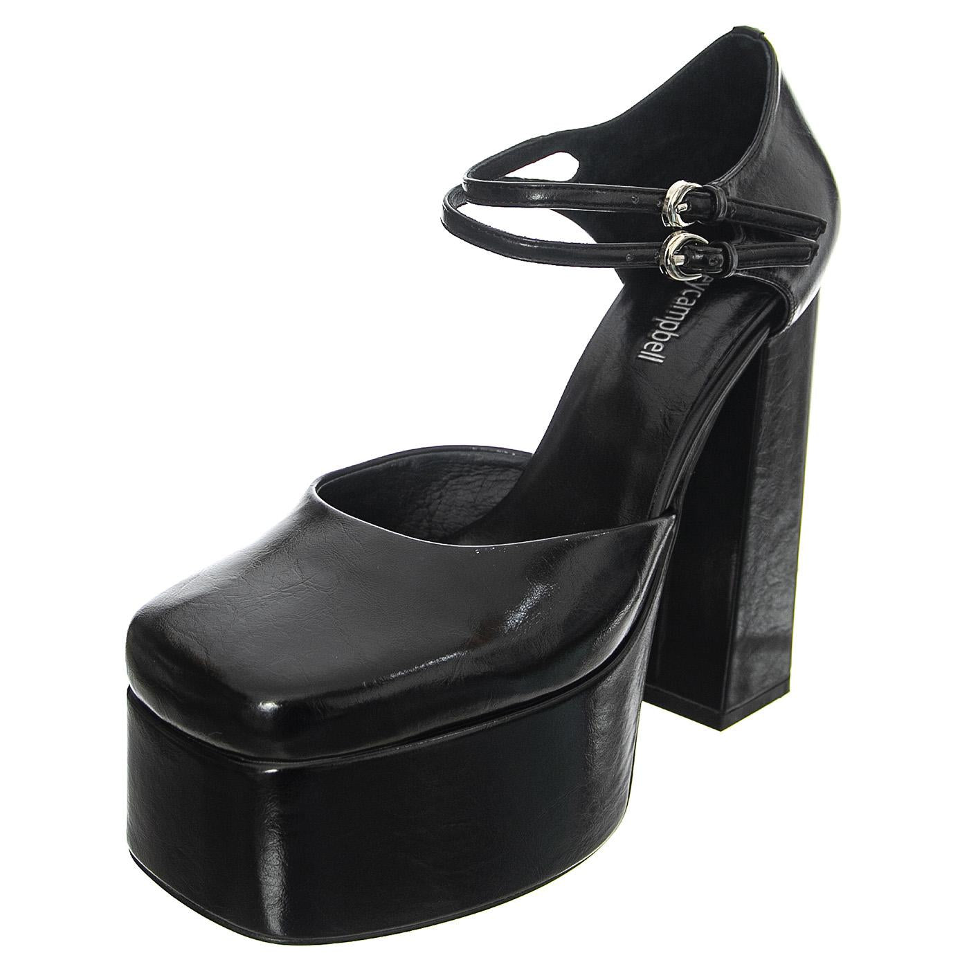 Leila Black Patent - Sandali Donna Neri JCSR726PG-19-007-BLA  JEFFREY CAMPBELL 