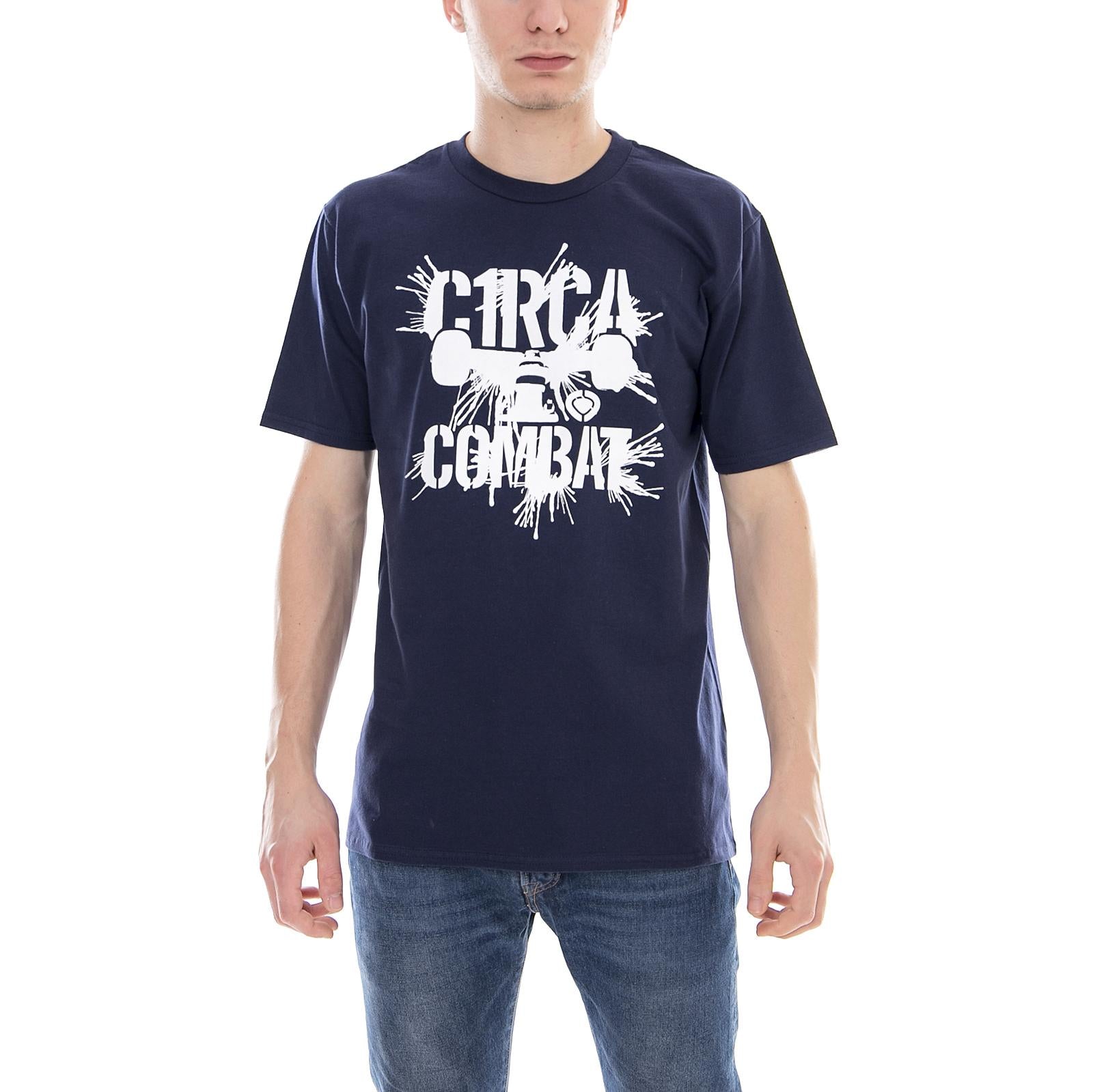 SPLATTER T-SHIRT NAVY MTS017-NAVY  C1RCA 