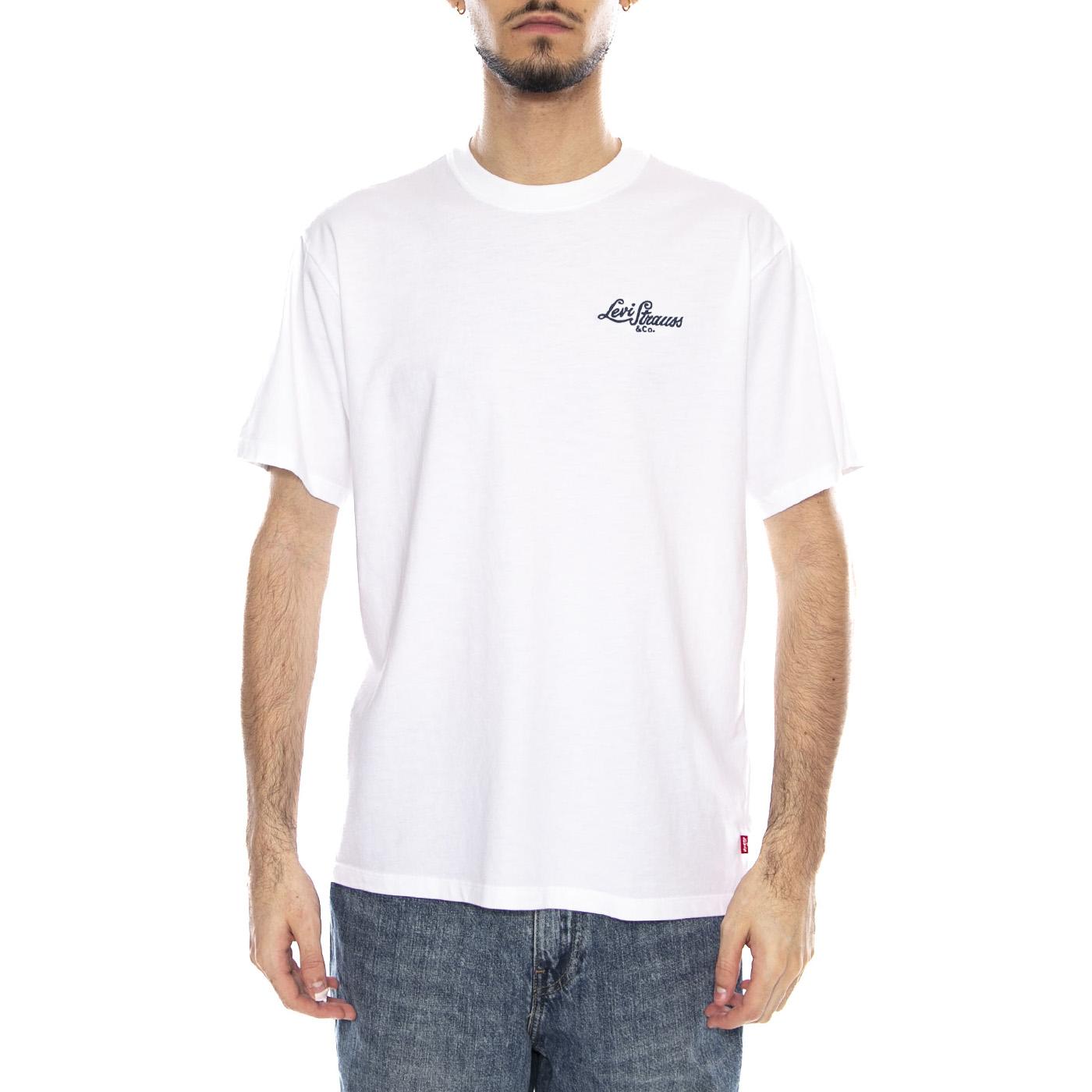 Vintage Fit Graphic Tee - Americas Finest Overalls - Jet Black - Maglietta Girocollo Uomo Bianca 87373 0417 LEVIS 