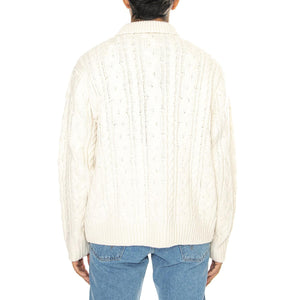 Ezra Zip Up Vardigan Unbleached Multi - Cardigan Uomo Multicolore 151010037-UBL  OBEY 