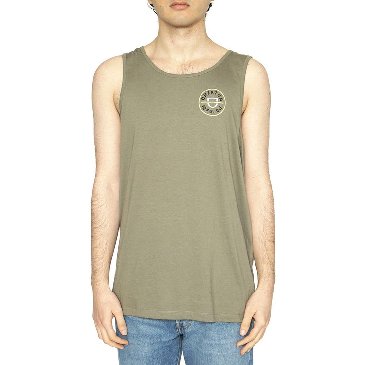 Crest Tank Top - Canotta Uomo Verde 22353-OLVSP  BRIXTON 