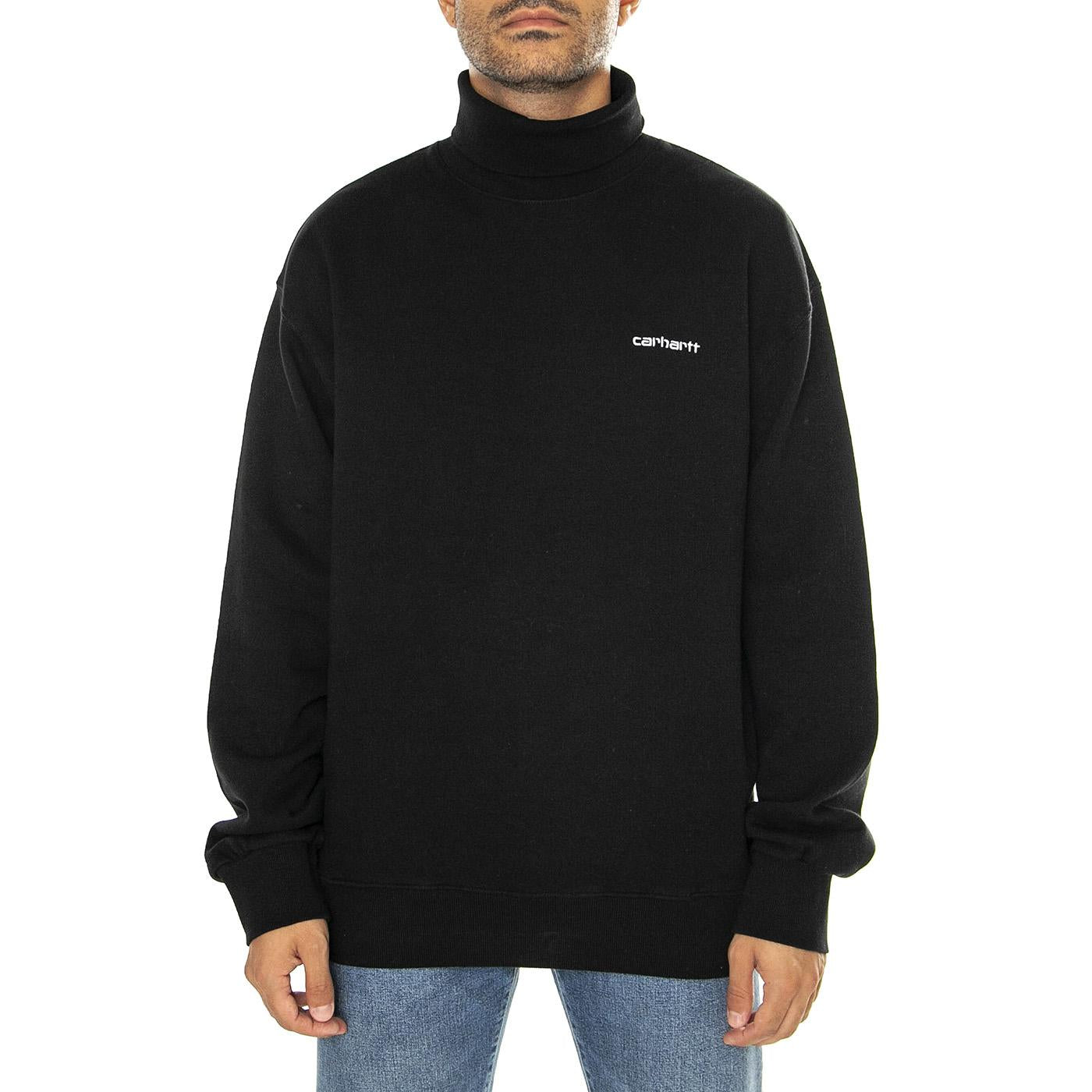 Script Mockneck Sweat Black - Felpa Collo Alto Uomo Nera I034312.89XX  CARHARTT WIP 