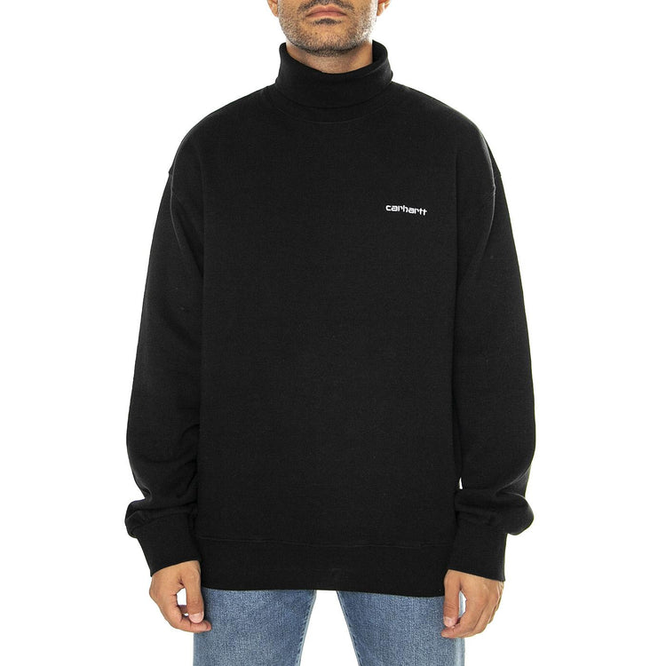 Script Mockneck Sweat Black - Felpa Collo Alto Uomo Nera I034312.89XX  CARHARTT WIP 
