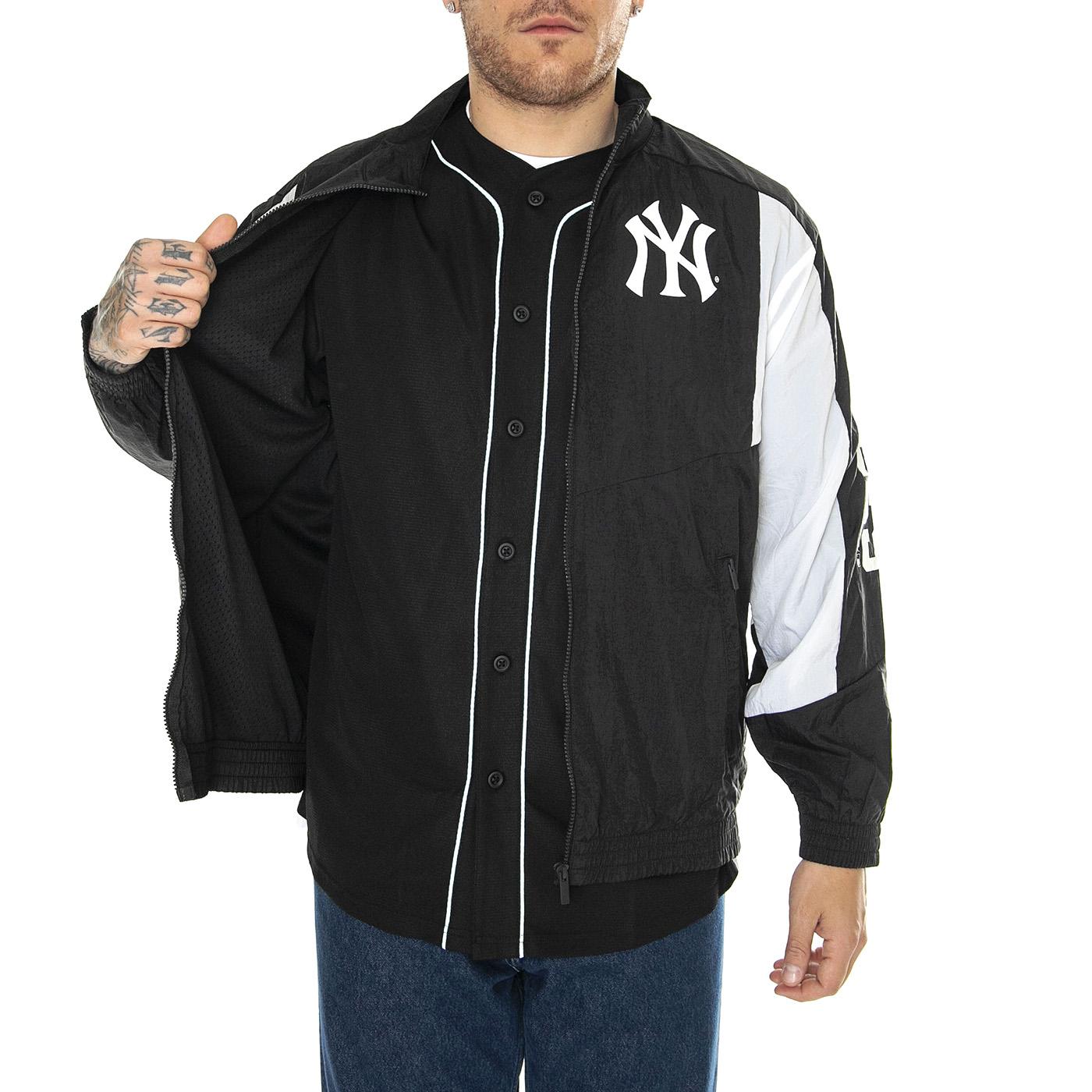 New York Yankees Woven Track Jacket black - Giacca Uomo Nera 00AR-01BU-NK-XXU  FANATICS 