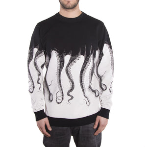 WHITE OCTOPUS CREWNECK ORIGINAL Screen Printed Crewneck Sweatshirt BLACK 72689_4  OCTOPUS 