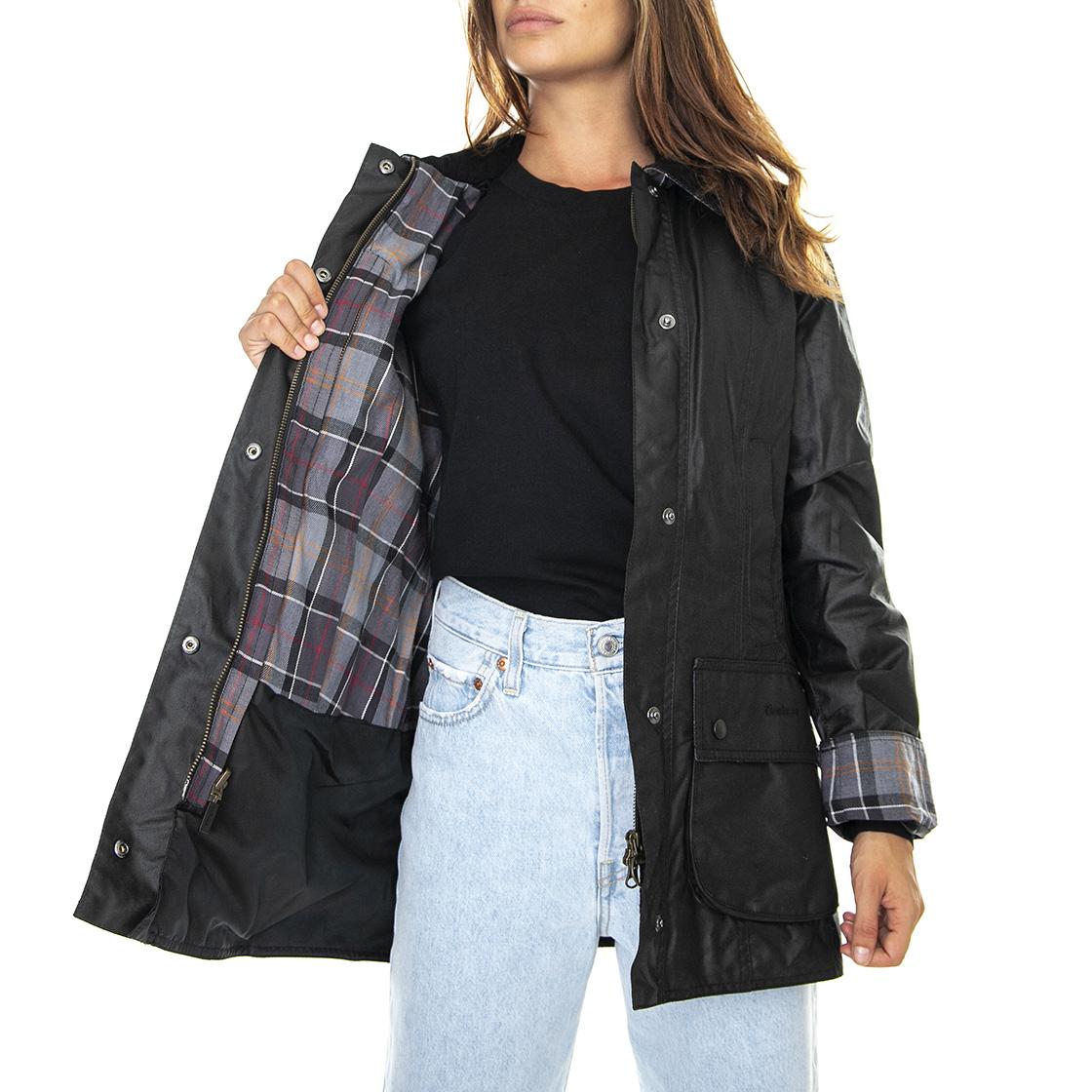 Beadnell Wax Jacket Black - Giacca Invernale Donna Nera FW22-LWX0667-BK11 . BARBOUR 