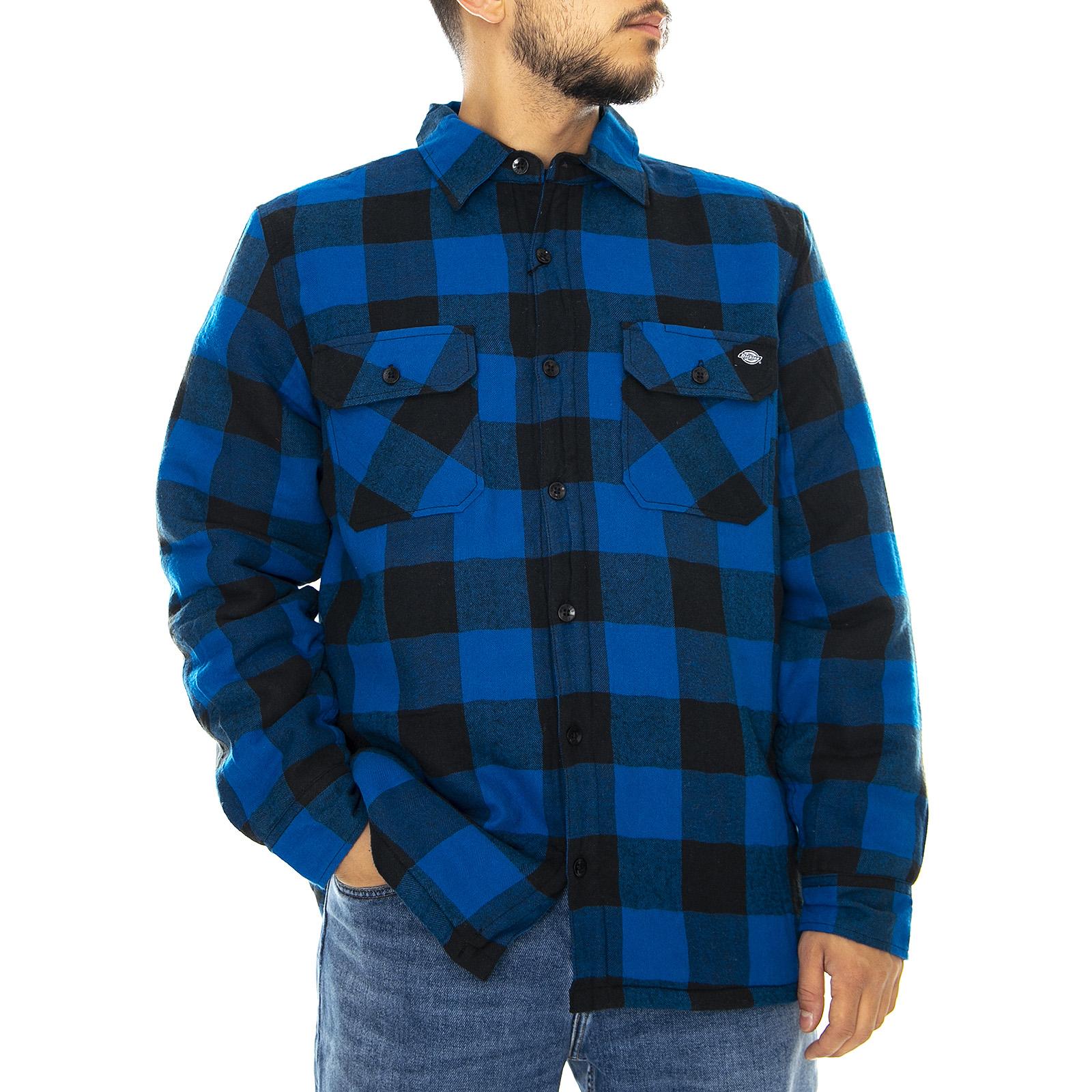 Lansdale - Blue - Camicia Uomo Blu 05 200292-BU . DICKIES 