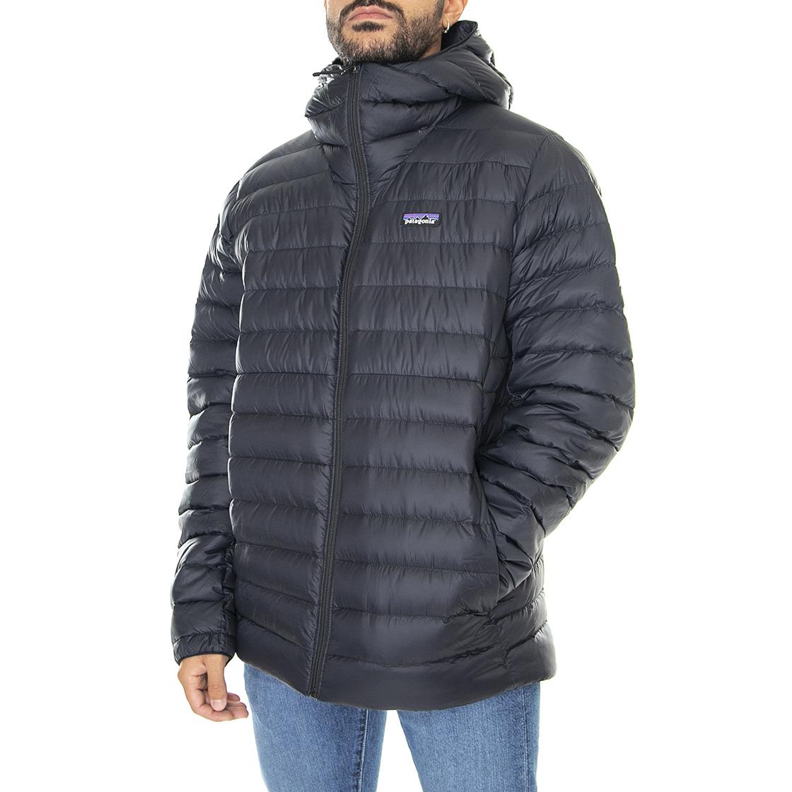 M's Down Sweater Hoody Black - Giacca Invernale con Cappuccio Uomo Nera 84702-BLK  PATAGONIA 