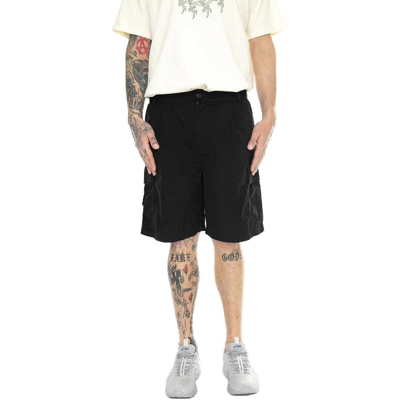 Cole Cargo Short Black /rinsed - Bermuda Cargo Uomo Neri I030478.8902  CARHARTT WIP 