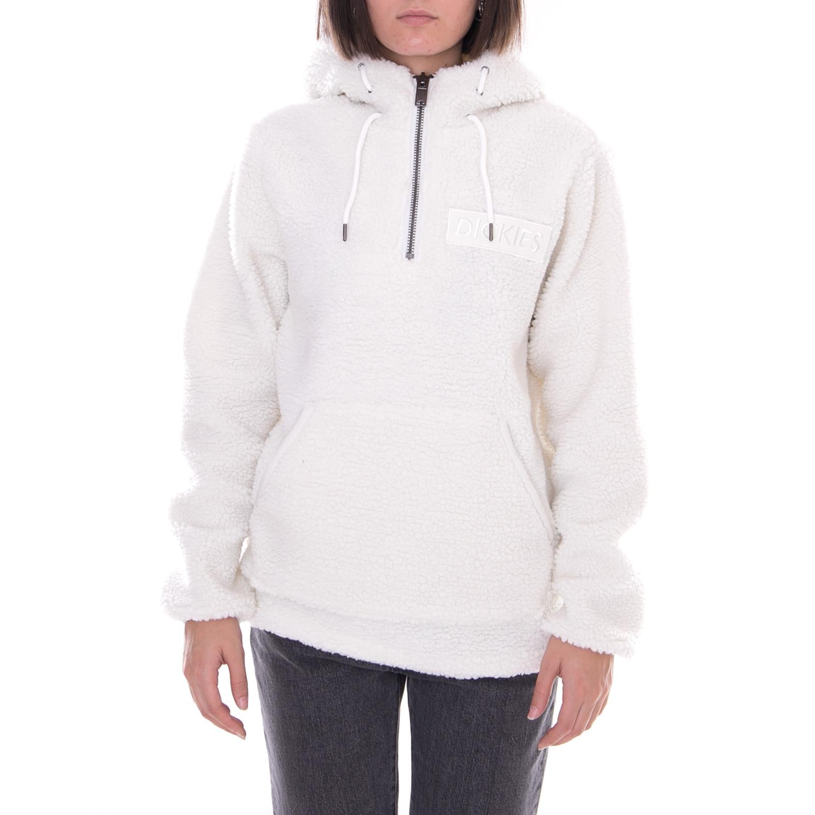 Esmont White XXS - Felpa con Cappuccio Donna Bianca 03200169W-ECR . DICKIES 
