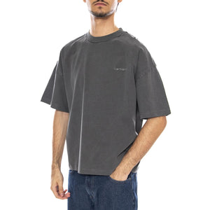 S/S Benton T-Shirt Graphite - Maglietta Girocollo Uomo Grigia I035590.87GD . CARHARTT WIP 