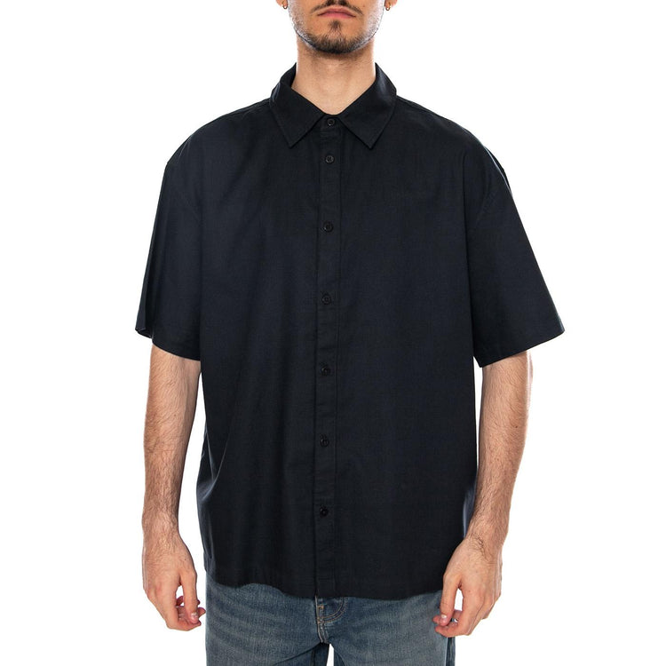 NAVY FISH PATCH KURTIS SHIRT BLUE - Camicia Maniche Corte Uomo Blu MSH00233 BLUE THINKING MU 