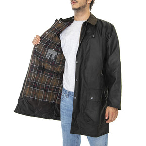 Classic Northumbria Wax Jacket Olive - Giacca Invernale Uomo Marrone MWX0009-OL91-FW23  BARBOUR 