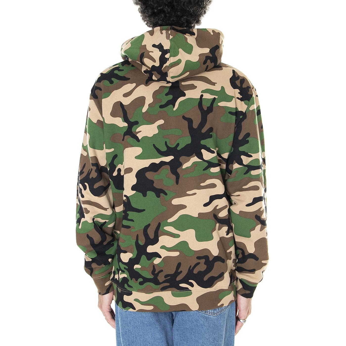 M' DC x Thrasher Ph Army Camo - Felpa con Cappuccio Uomo Camo ADYFT03399-XCGK  DC 