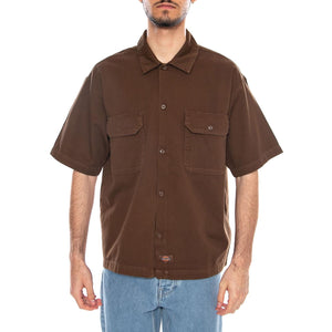 247 GD Work Shirt SS Brown - Camicia Maniche Corte Uomo Marrone DK0A88N9 0TB DICKIES 