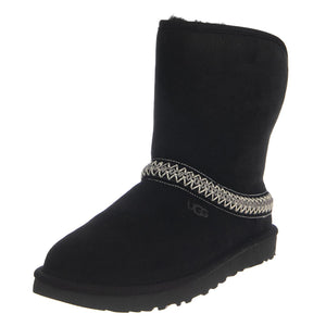 W Classic Short Crescent Black - Stivali Donna Neri UGSCLSCRBLK1161770W  UGG 