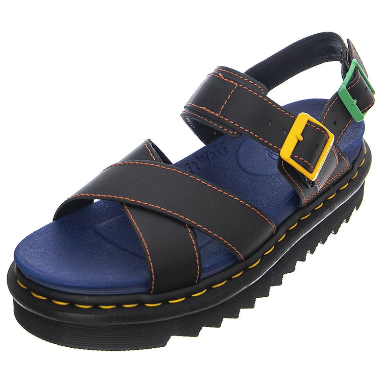 Voss II Black Hydro Leather - Sandali Donna Neri UK 3 DRM27346001  DR.MARTENS 