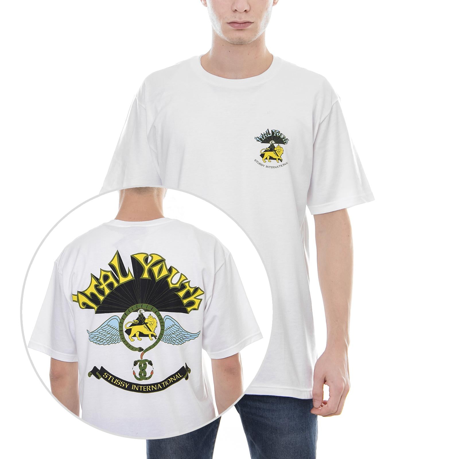 ITAL YOUTH TEE WHITE 1904228-WHIT . STUSSY 