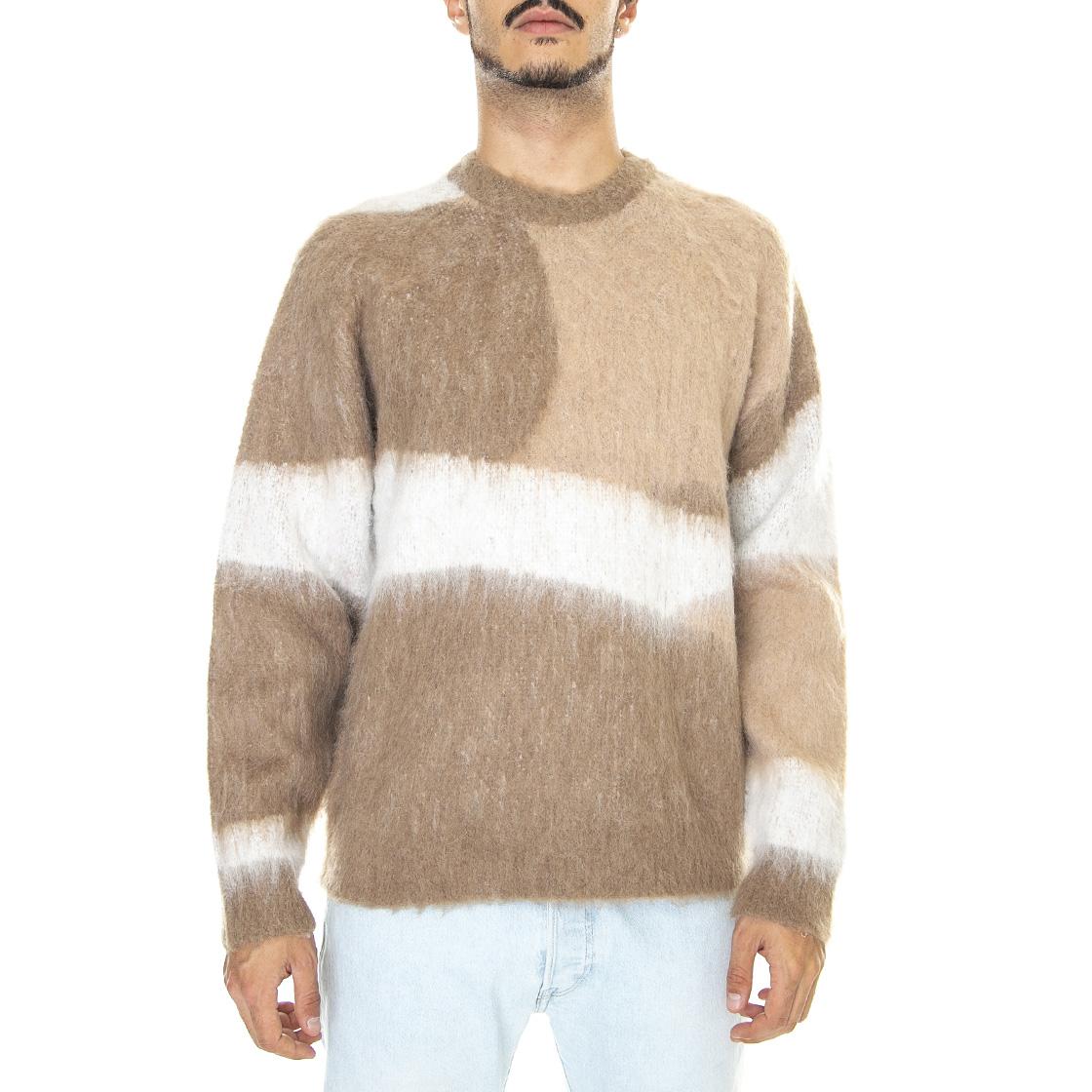 Idlewood Sweater Stucco Multi - Maglione Girocollo Uomo Marrone / Multicolore 151000061-STC  OBEY 