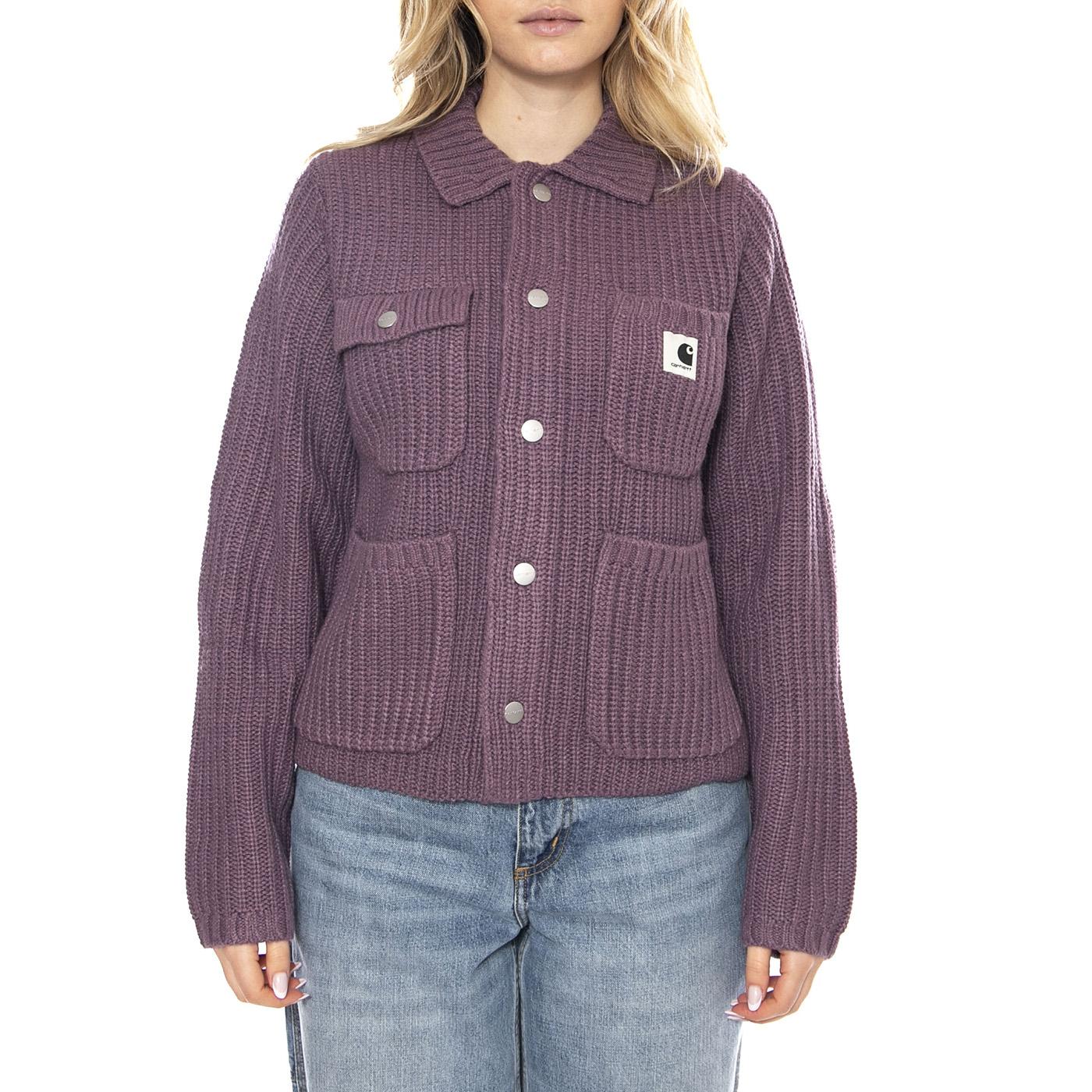 W Michigan Sweater Cardigan - Phlox - Cardigan Donna I035379_33I_XX . CARHARTT WIP 