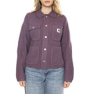 W Michigan Sweater Cardigan - Phlox - Cardigan Donna I035379_33I_XX . CARHARTT WIP 