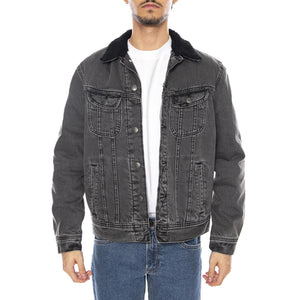 Sherpa Jacket Deep Obsidian - Giacca Denim Jeans Uomo Grigo Antracite 112370427 . LEE 