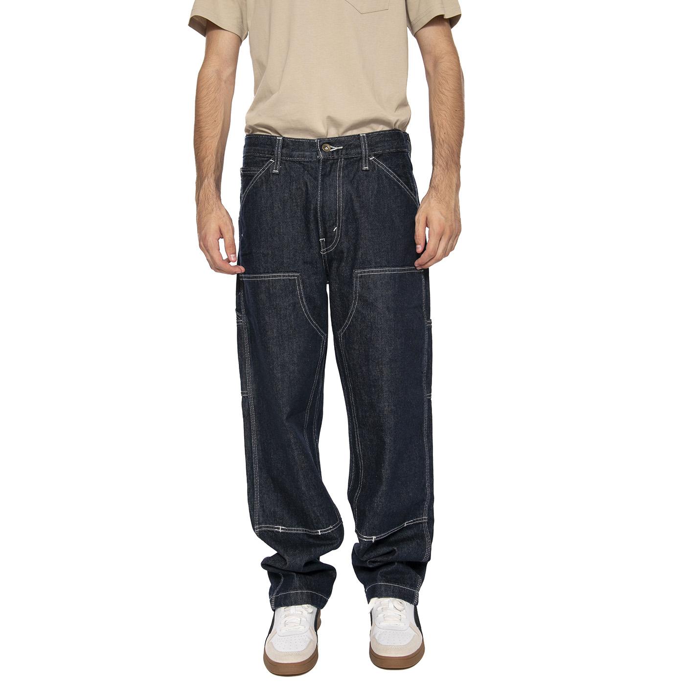 568 Loose Straight Double Knee Mornin Classical Dark Indigo - Pantaloni Denim Jeans Uomo Blu A7367-0013 . LEVIS 