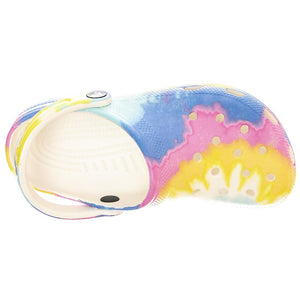Classic Tie Dye Graphic Clog White / Multi Sandals CR.205453-WHMT  CROCS 