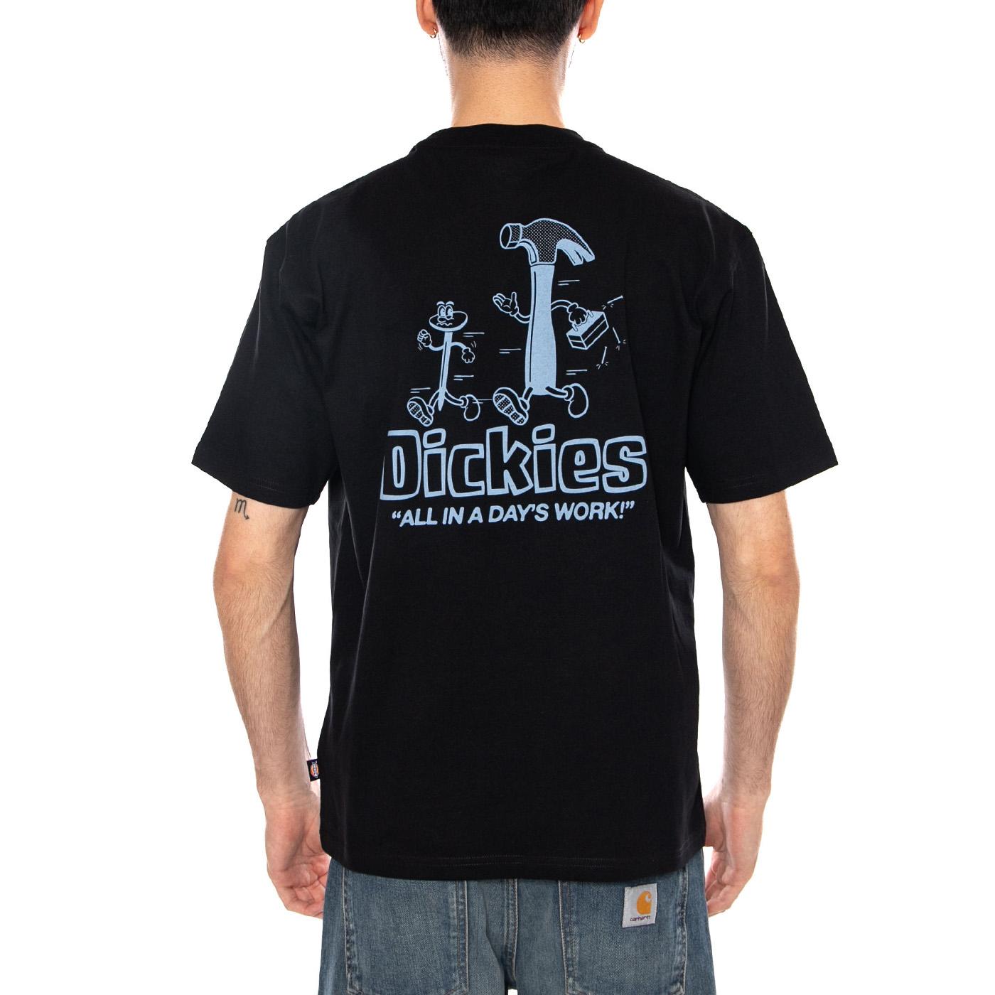 FAIRLAWN SS TEE BLACK - Maglietta Girocollo Uomo Nera DK0A88GE BLK1 DICKIES 
