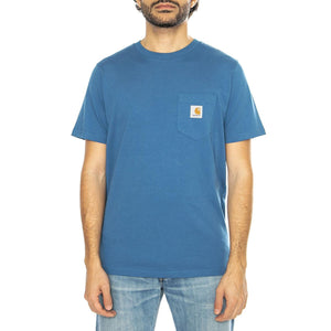 S/S Pocket T-Shirt Sodalite - Maglietta Girocollo Uomo Blu I030434.2LZXX  CARHARTT WIP 