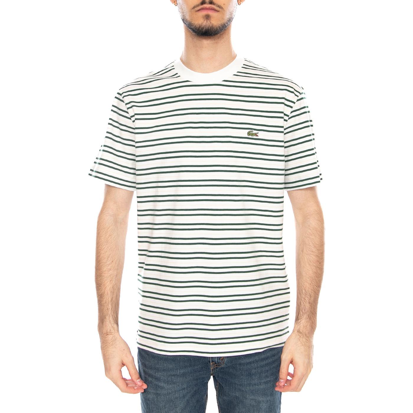 T-Shirt Multi Stripe - Maglietta Girocollo Uomo Multicolore Lacoste TH0874 YRR LACOSTE 