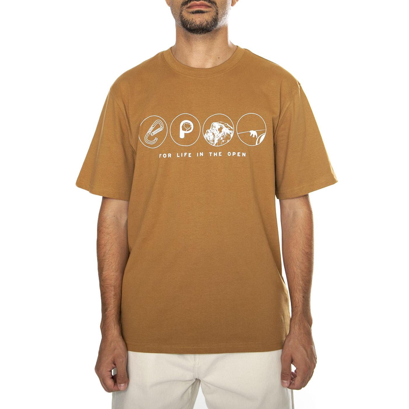 Multi Symbols T-Shirt Chipmunk - Maglietta Girocollo Uomo Marrone PFD0332-F58  PENFIELD 