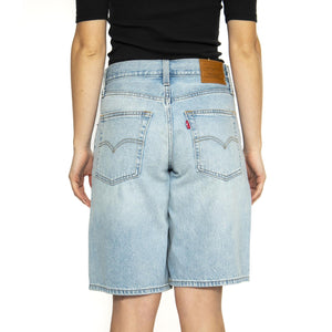 Baggy Dad Jort Light Indigo Worn In - Bermuda Denim Jeans Donna Blu 000MJ-0000 . LEVIS 