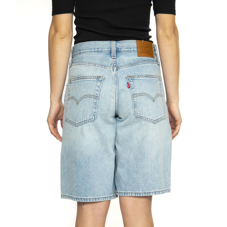 Baggy Dad Jort Light Indigo Worn In - Bermuda Denim Jeans Donna Blu 000MJ-0000 . LEVIS 