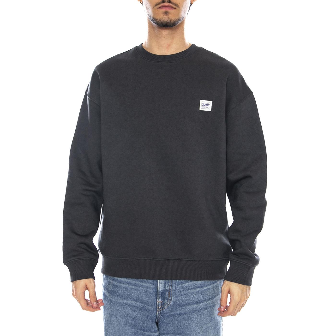 Workwear SWS Washed Black Sweat - Felpa Girocollo Uomo Nera 112372312 . LEE 