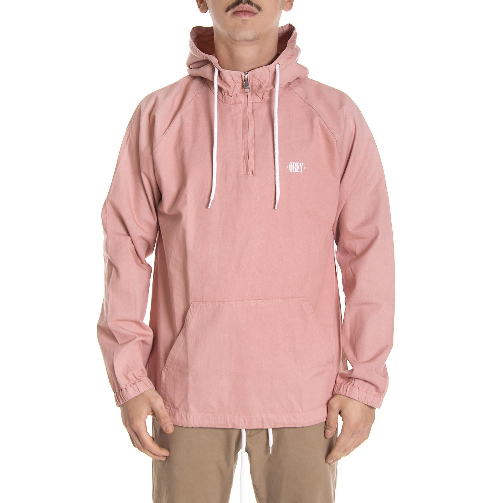 JUNGLE DENIM ANORAK DUSTY ROSE GREY 121800274-ROS  OBEY 